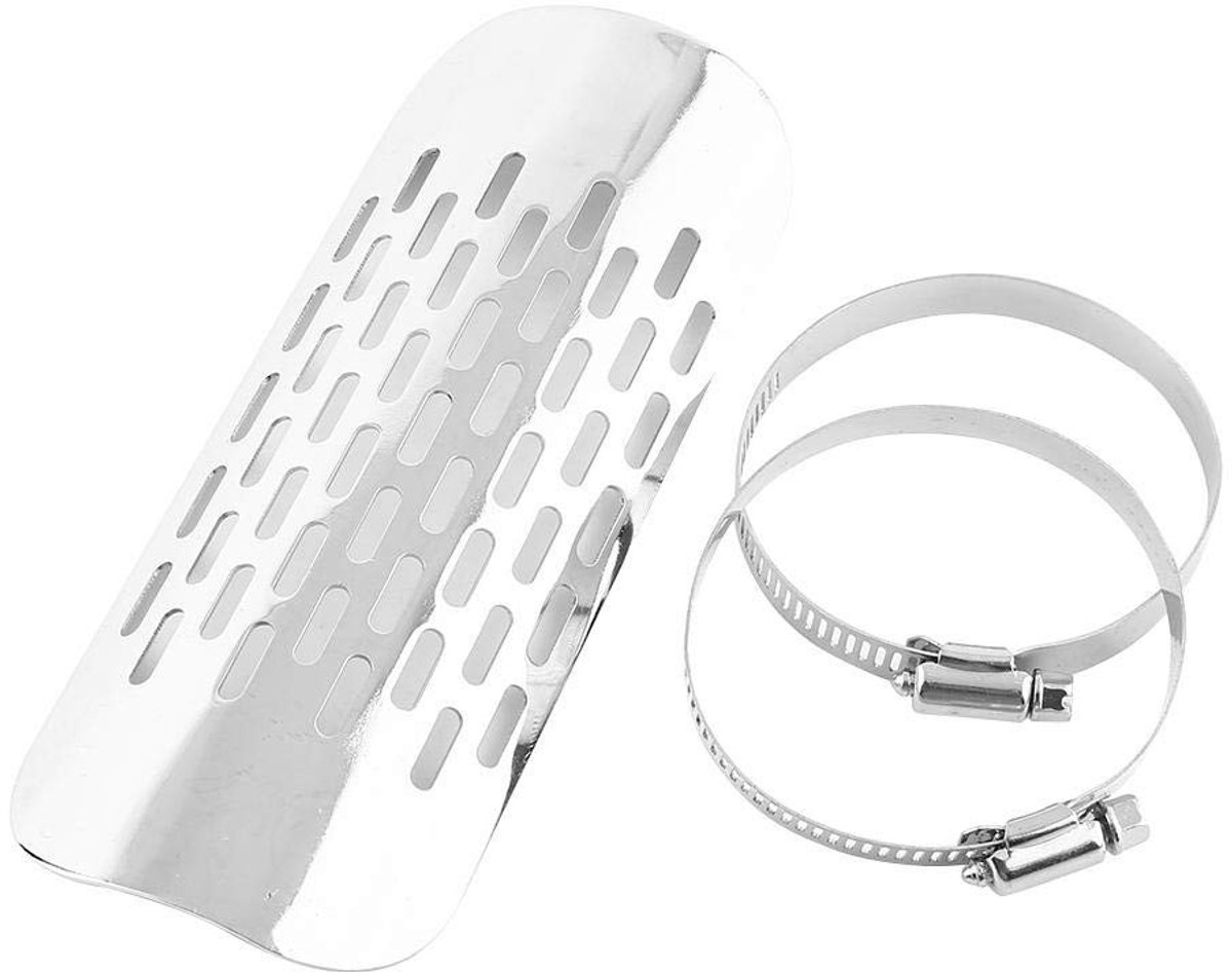 aladdien - Automotive Heat Shield - Universeel - Verbeter de uitstraling van je motorfiets - Zilver - Bescherming tegen hitte - Geschikt voor Harley..