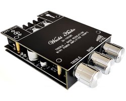 aladdien - Bluetooth Versterker - HiFi Stereo - 2x100W - Digitale Versterker - Audio Module - Dualkanaals - Geschikt voor Thuisgebruik - Compact...