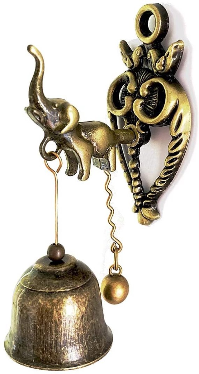 aladdien - Vintage olifant bel - Decoratieve winkelier klokken - Antiek ontwerp - Kleur brons - Sterke zelfklevende bel - Geschikt voor tuin en woon..