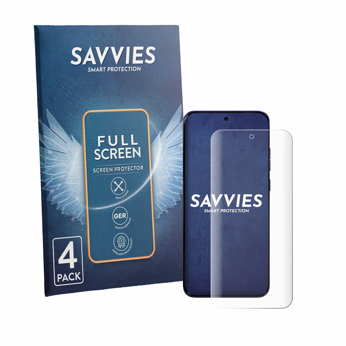 Savvies - Screenprotector voor Motorola Edge 70 Fusion - Folie Beschermfolie transparant volledig dekking 4 Stuks