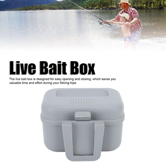 Allecto - Vissen Live Aas Box - Waterdichte Aashouder - Hittebestendige Container - Grijs - 38x38 cm - Ideaal voor Levende Aas - Perfect voor Henge.. van Allecto — afbeelding 2