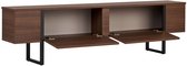 Skye Decor, Tv-standaard, Onera - Milano Walnut, Black, Gemelamineerde spaanplaat, Milano walnoot & Zwart, 180 x 30 x 50 cm