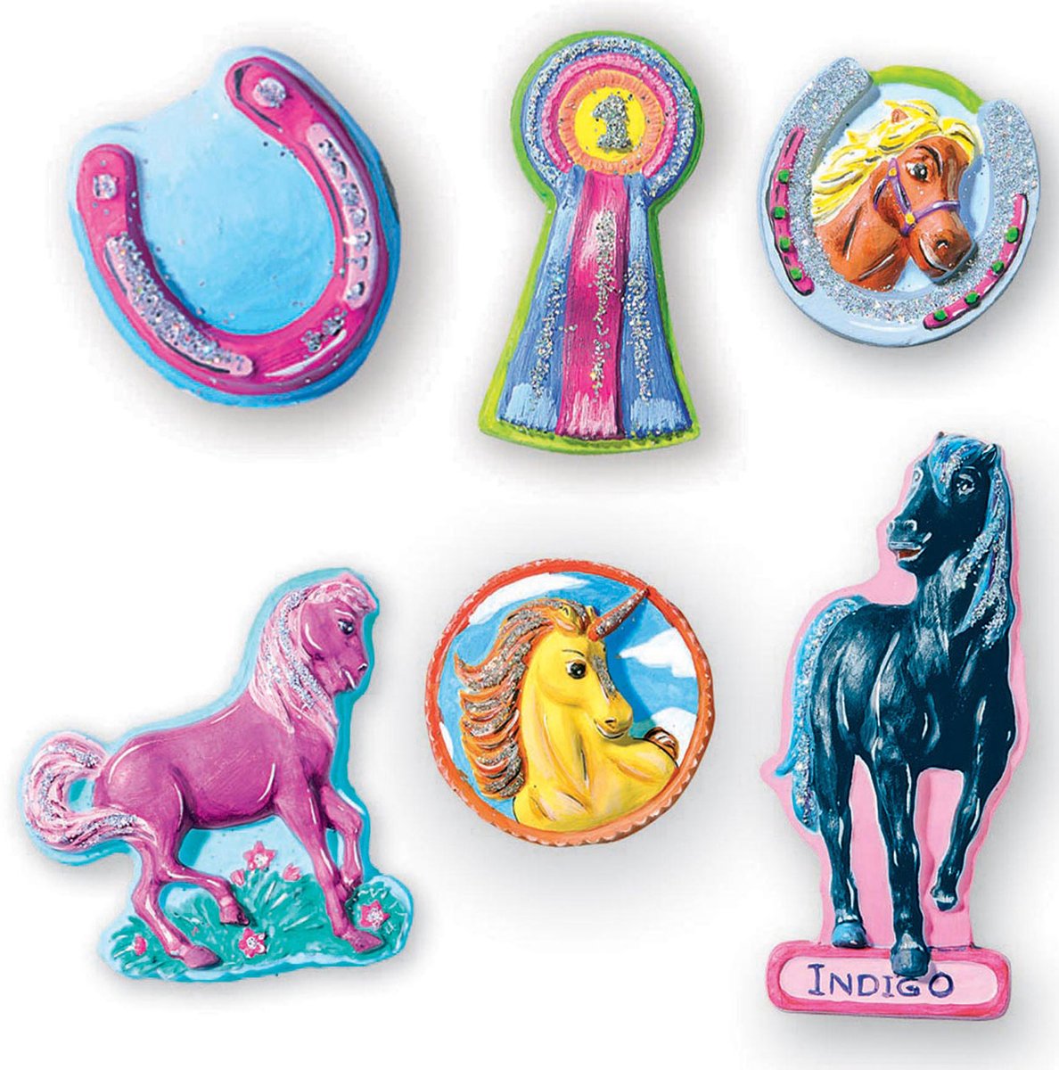 SES Creative - Hobby Pink - Gieten en Schilderen - Fantasie Paarden - Knutselen Meisjes - Sneldrogend - Vanaf 5 jaar — afbeelding 7