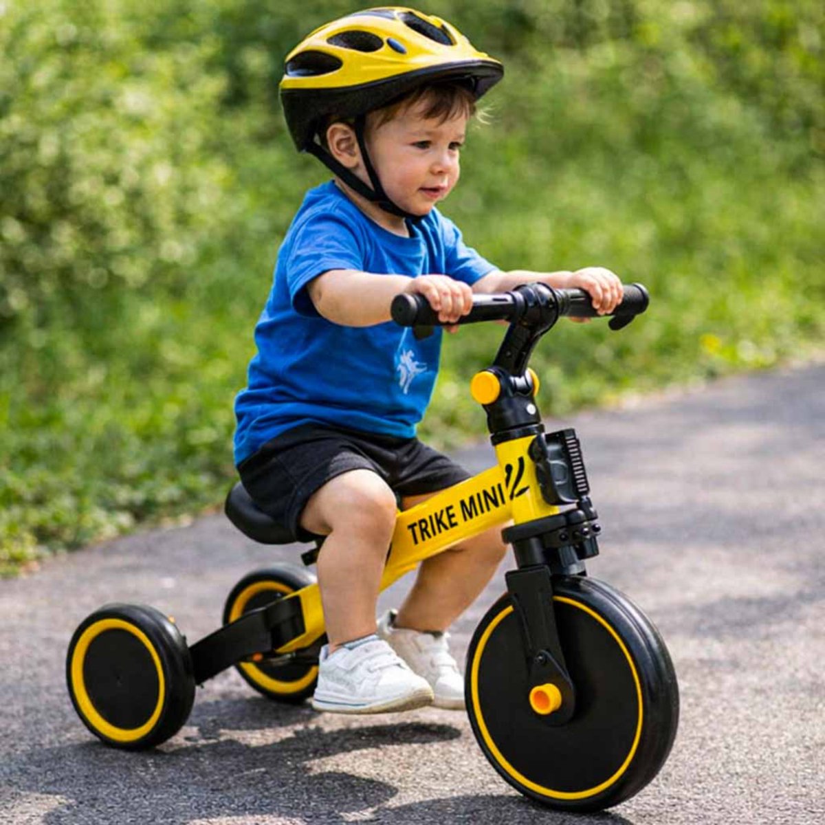 IKONKA Trike Fix Mini 3-in-1 Driewieler Loopfiets Geel thumbnail 2