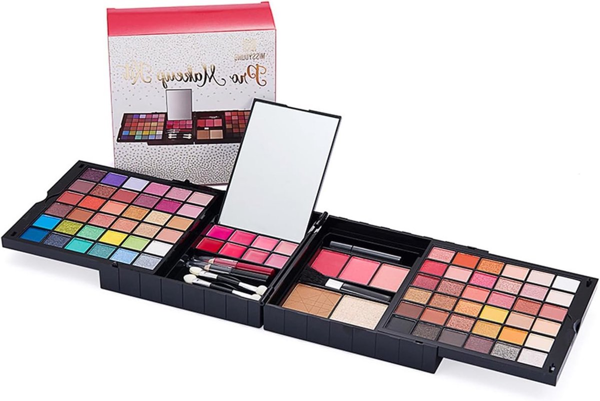 85 Kleuren Make-up Palet voor Gezicht, Ogen en Lippen - Compleet Make-up Koffer