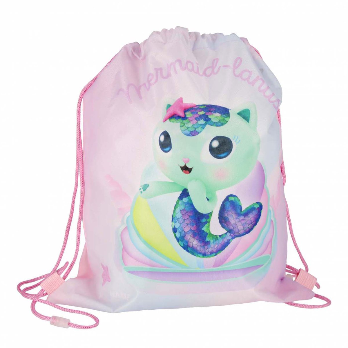 Lobbes gymtas Gabby's Poppenhuis pastel Meerminkat kindertas.