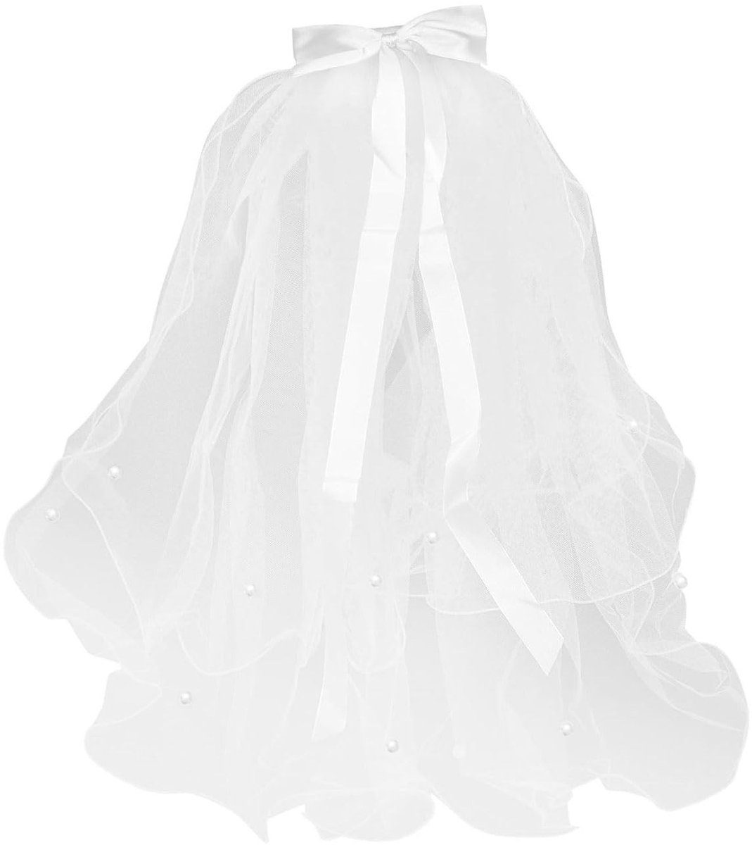 aladdien - Bruids Haarstrik - Tulle Haaraccessoires - Wit - Wedding Veil met Haarspeld - Geschikt voor Bruidsmeisjes - Ideaal voor Feestjes