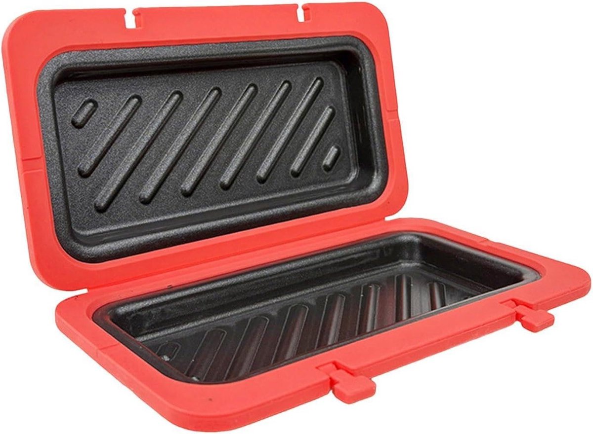 Sandwich Maker - Kaaspers Grill - Snelle Maaltijden - Magnetron Geschikt - 48 x 119 cm - Rood