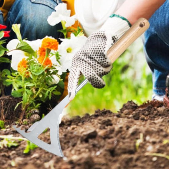 Handmatige onkruidwieder - Tuin wiedgereedschap - Onkruid verwijderen - Roestvrij staal - 35 cm - Niet gespecificeerd — afbeelding 5