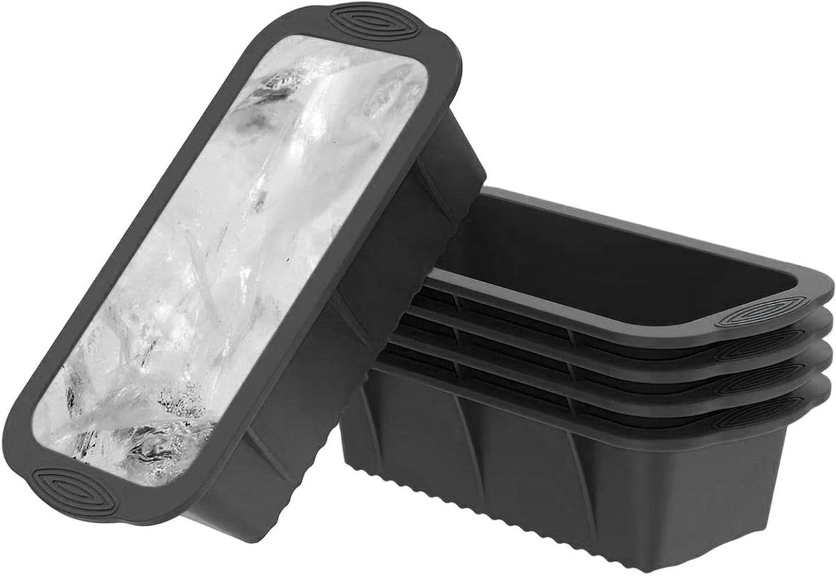 IJsblokjesmaker - Vriezer schaal - Dranken Koelen - Compact en opbergbaar - 25 cm - Zwart