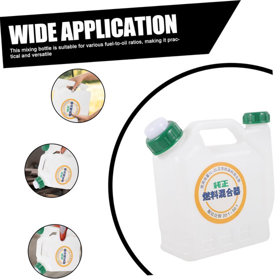 Brandstof Mengfles - Olie Mengbeker - Motor Onderhoud - Lekvrij Ontwerp - 1 Gallon Capaciteit - Transparant — afbeelding 5