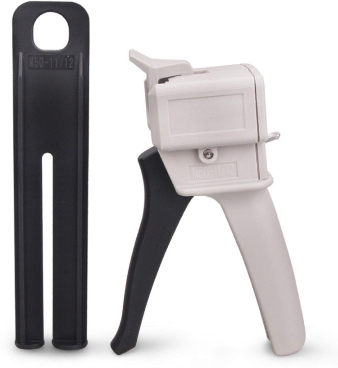 Innovra - Dailygoods - Lijmpistool - 155x105x58 mm 50 ml - Sterk Kunststof - Zwart en Grijs - Perspistool - Eenvoudig Gebruik - Patroonpistool