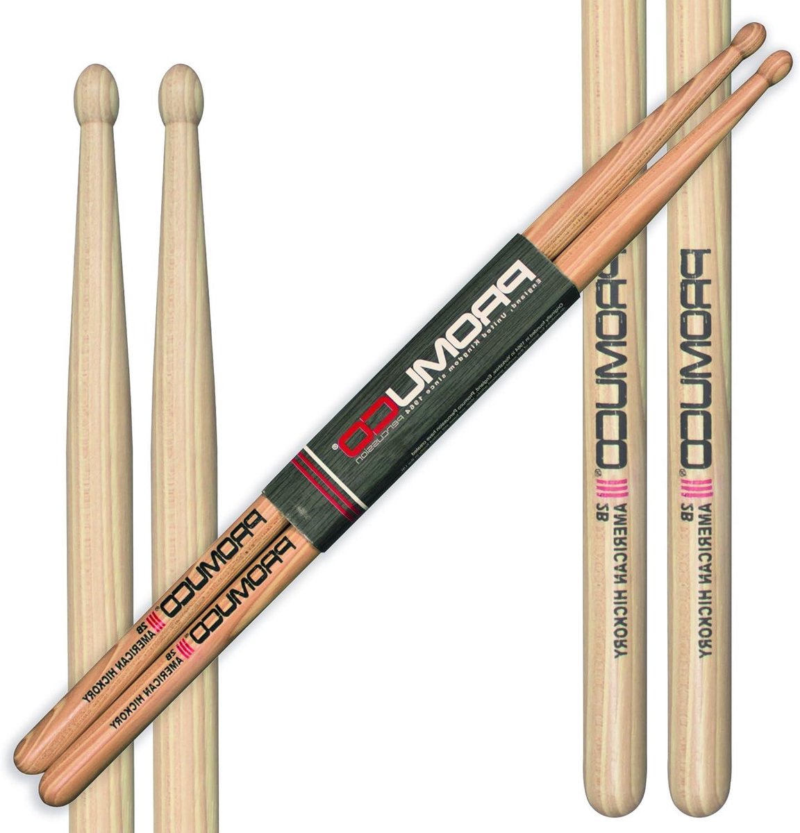 Drumstokken - Percussie Stokken - Muziek Maken - Hout Kwaliteit - 41 cm - Natuurlijk