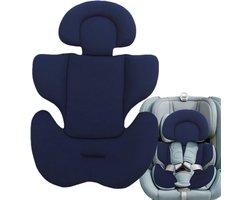 Baby autostoelkussen - Hoofdsteun pasgeborene - Comfortabele reis - Verstelbaar comfort - 45 x 65 cm - Blauw