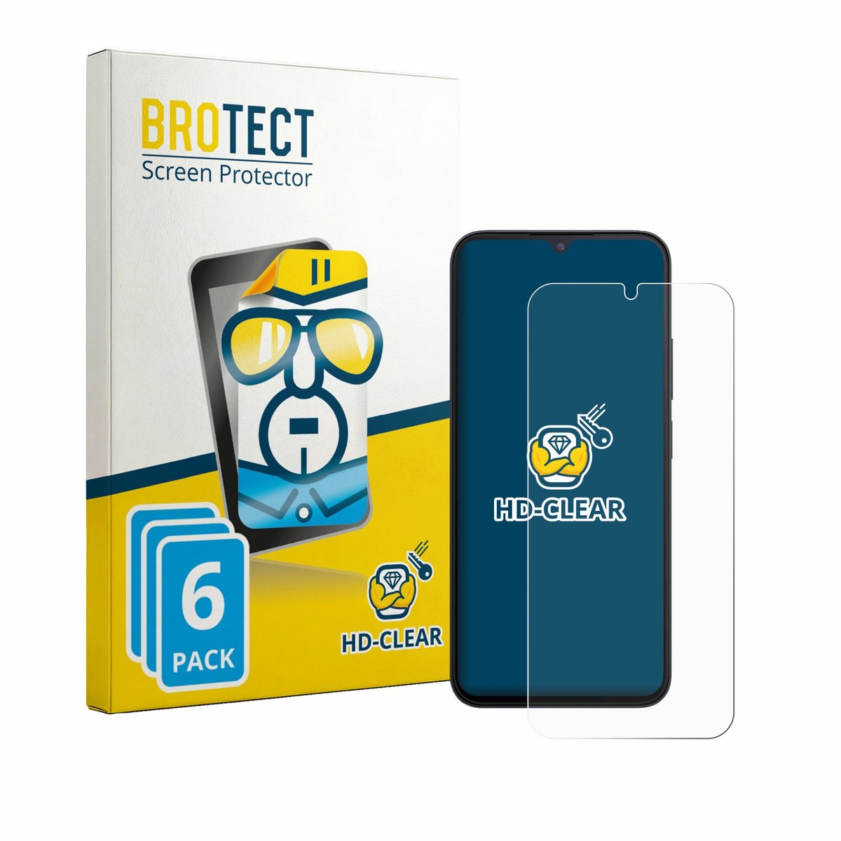 BROTECT - Screenprotector voor Xiaomi Redmi A7 - Folie Beschermfolie transparant 6 Stuks