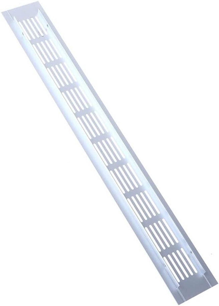 Ventilatierooster - Afzuigklep - Luchtstroom Regelen - Verstelbare Uitlaat - 8x40 cm - Zilverkleurig