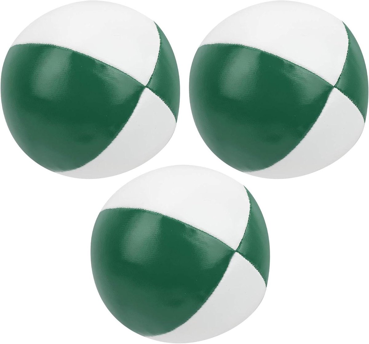Jongleerballen Set - Oefenballen - Behendigheid Trainen - PU Leer Materiaal - 3 stuks - Groen en wit