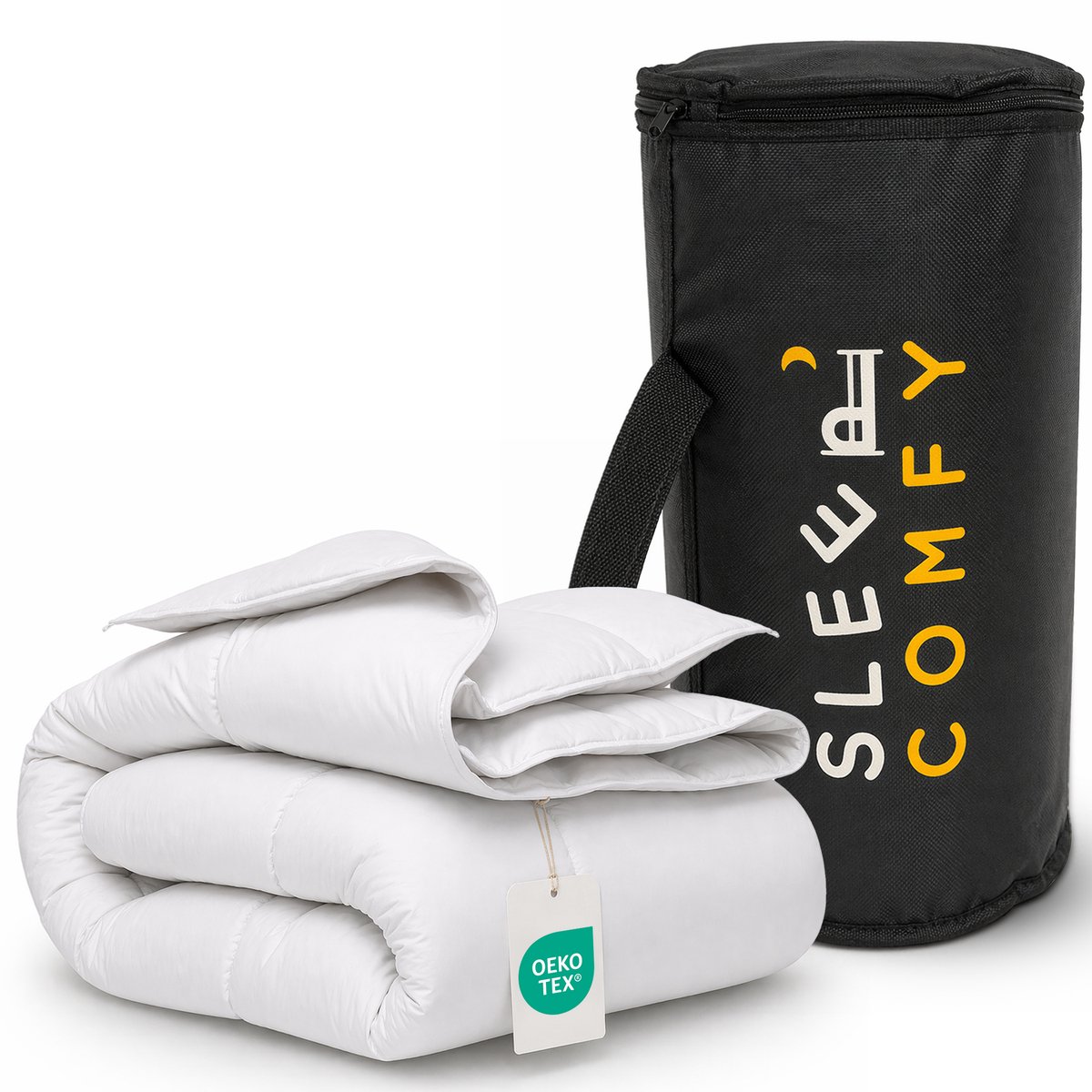 Sleep Comfy - Pure Series - All Year Dekbed Enkel - 240x220 cm - Anti Allergie - Dons Dekbed - Tweepersoons Dekbed- Zomerdekbed & Winterdekbed