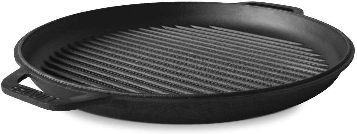 Deksel braadpan - Gietijzeren pan - Langzaam garen - Universeel deksel - 40 cm - Zwart