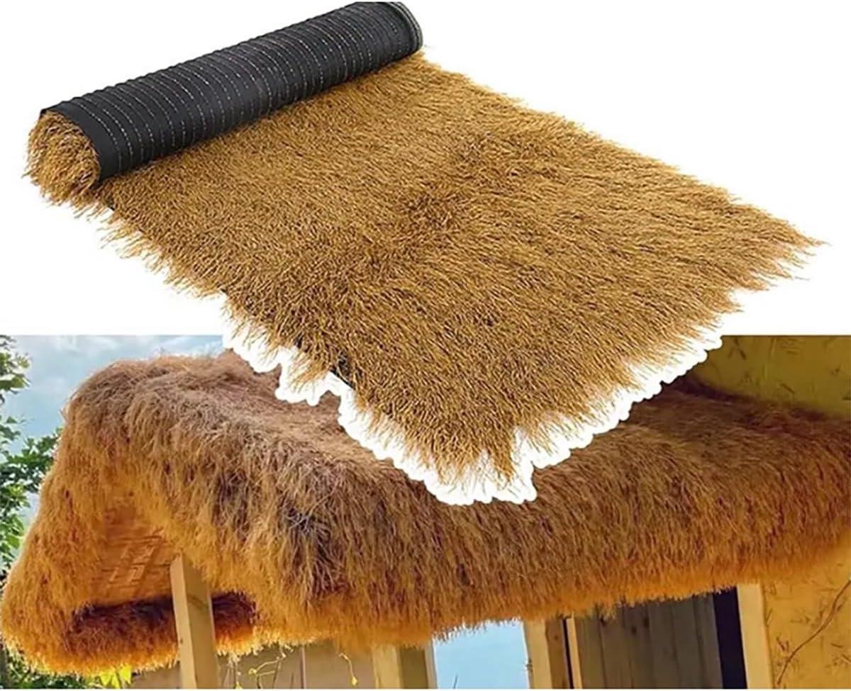 Rieten Dakbedekking - Kunststro Rol - Tuin Decoratie - Hoge Simulatie - 0.5m Breed - Natuu