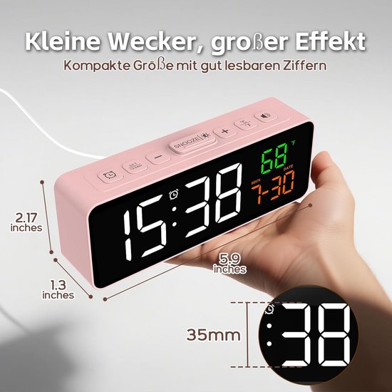 Kinderwekker - Digitale Wekker Slaapkamer - Slaaptrainer Kinderen - display klok — afbeelding 4