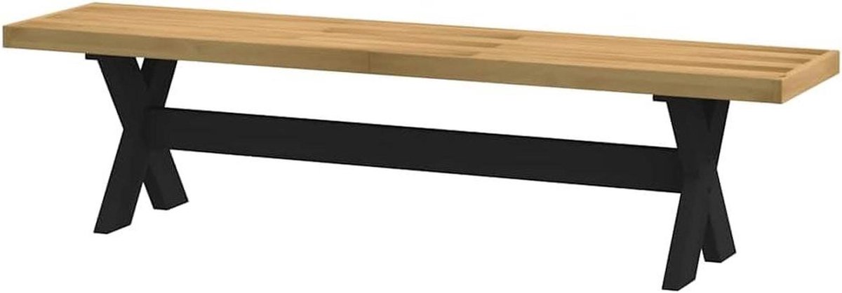Eetbank Grenenhout - Keukenbank - Extra zitplaatsen - X-vormige poten - 180 cm - Naturel