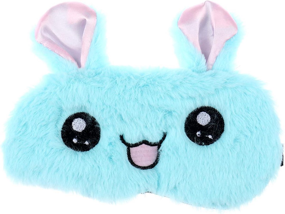 Slaapmasker - Oogmasker - Ontspannen Slapen - Zacht Pluche - 15.5 x 20 cm - Grijs
