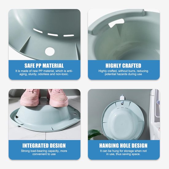 Zitbad Toilet - Bassin Bekken - Herstel Na Bevalling - Anti-overloop Gat - 39 cm - Lichtblauw — afbeelding 2