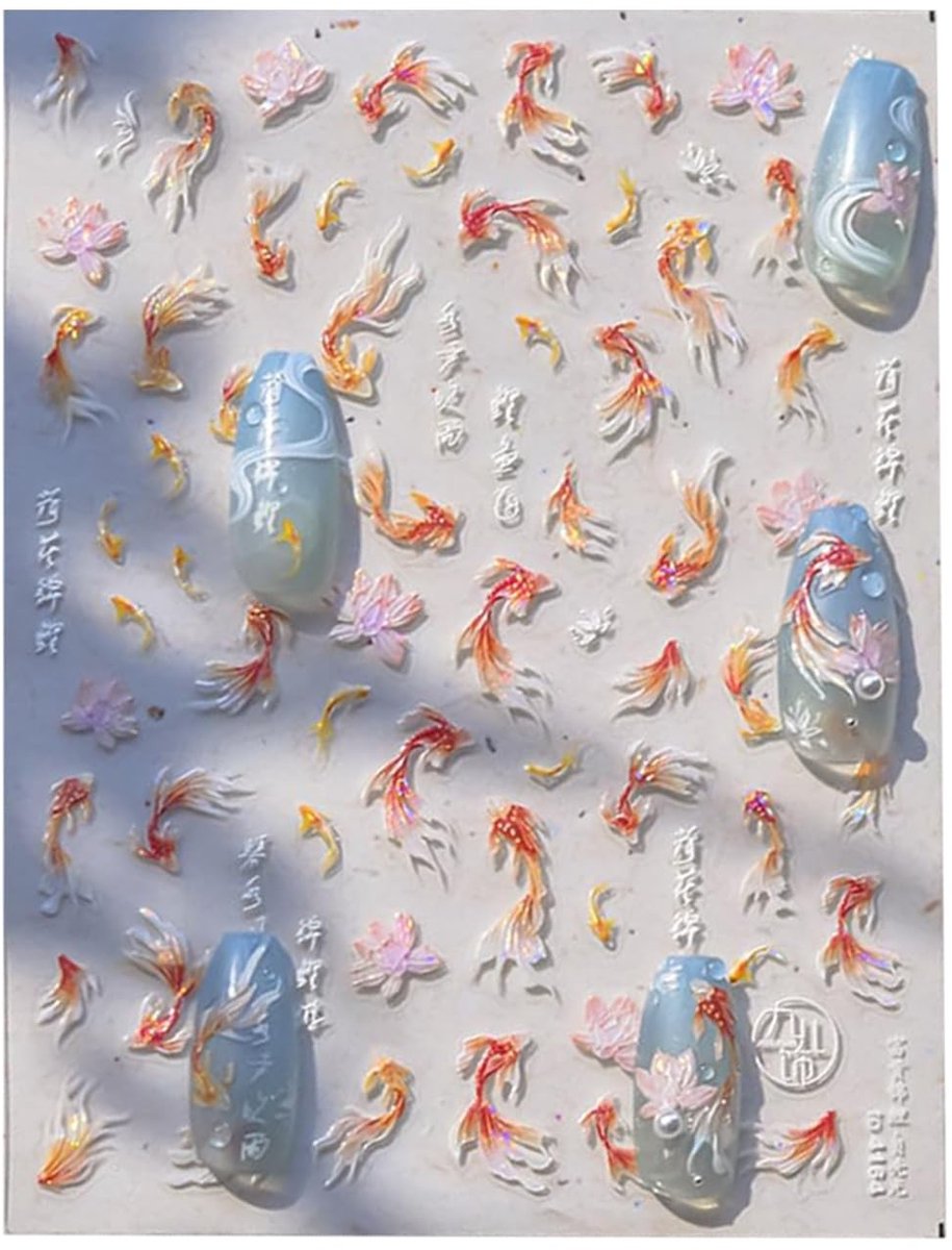 Dailygoods - 5D Nagelstickers met Bloemen en Vlinders voor Nail Art