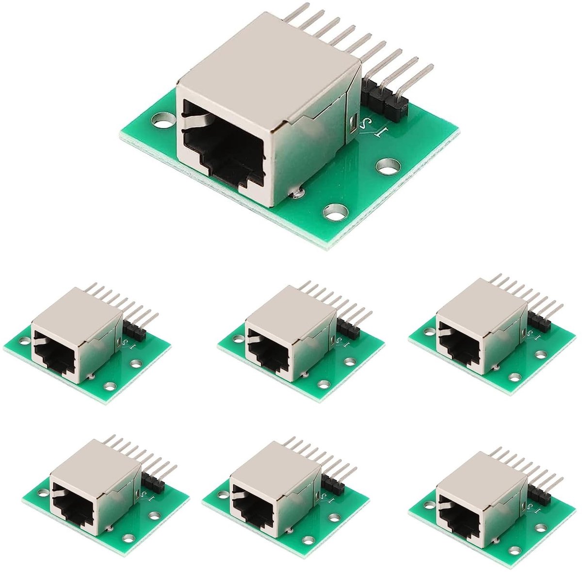 Dailygoods - 7 Stuks RJ45 Stekker Breakout Board voor Netwerkverbindingen