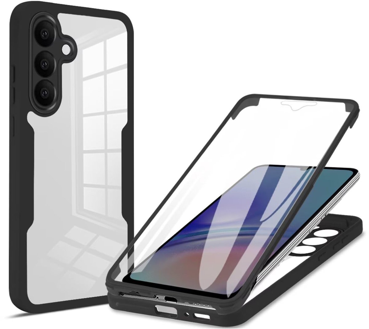 Dailygoods - Transparant Hoesje voor Oppo Reno15 Pro 5G met Schermbeschermer
