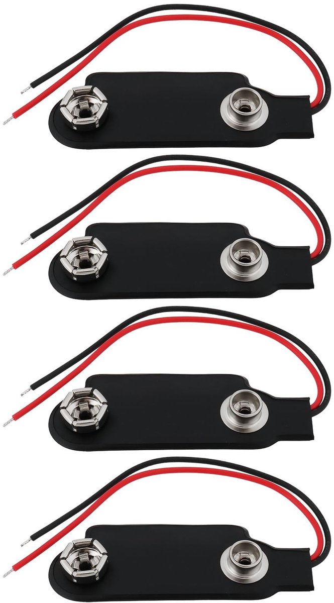 Dailygoods - 4 Stuks PP1/PP9 Batterij Snap Connectoren