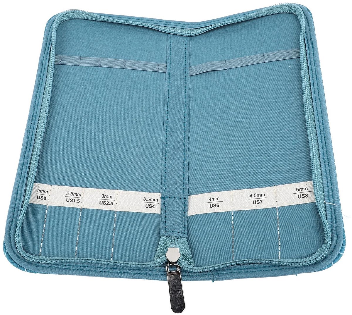 Dailygoods - Draagbare Breinaaldenetui voor 20 cm naalden met Ruitroosterpatroon