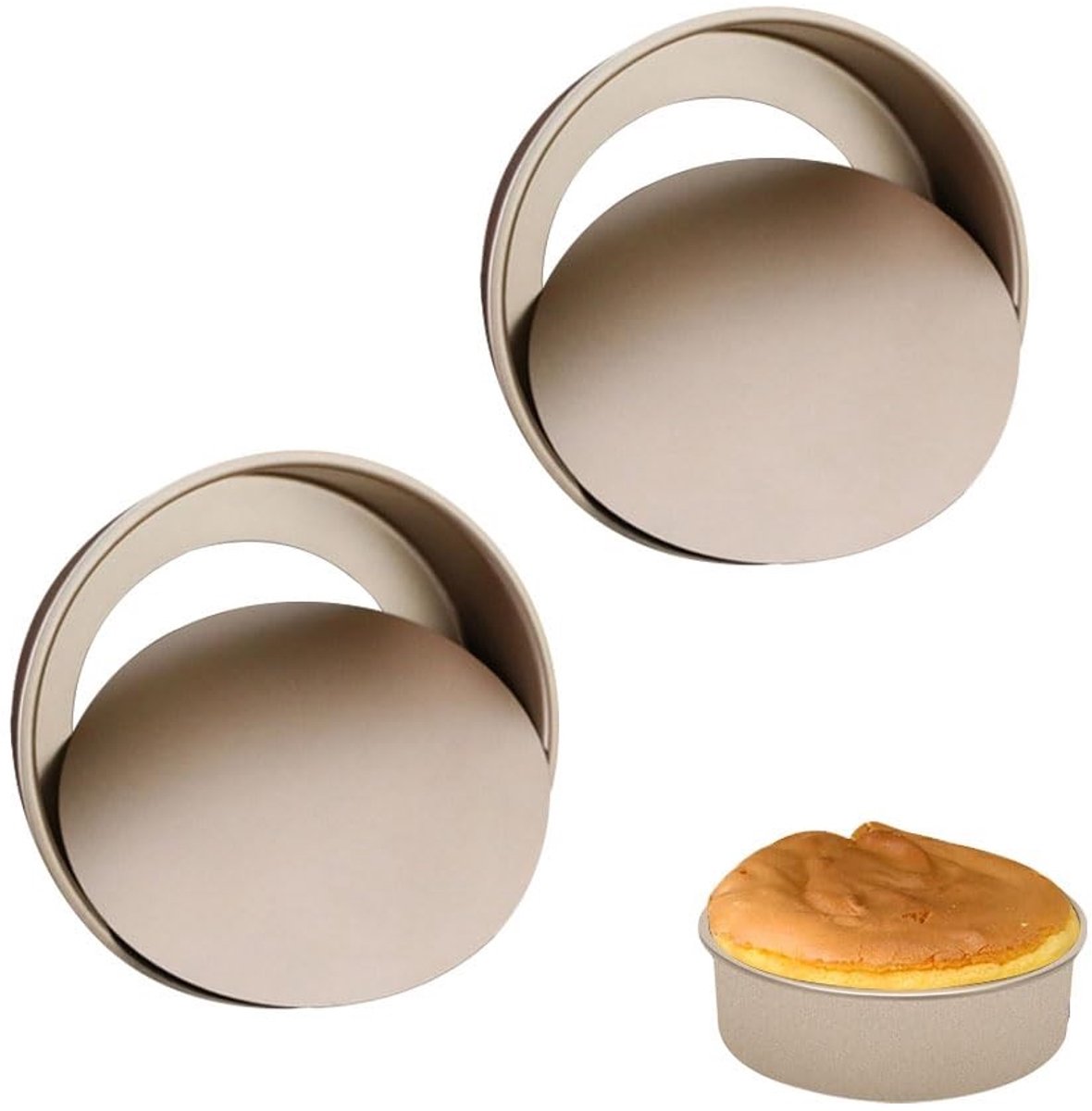 Dailygoods - Innovra - Dailygoods - Set van 2 Ronde Bakvormen met Antiaanbaklaag