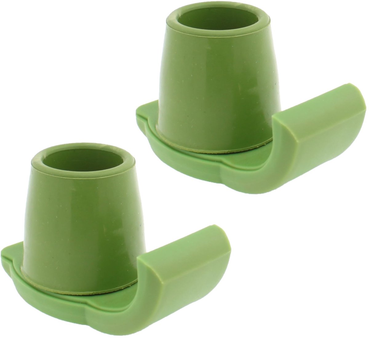 Dailygoods - Innovra - Dailygoods - Set van 2 Glijders voor Wandelframes met Ferrules (Groen, 25mm)