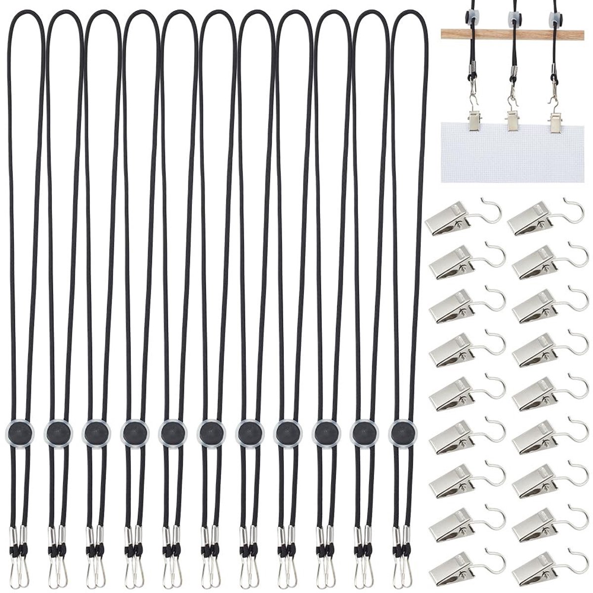 Dailygoods - 24 Set Spanklemmen voor Borduurlijsten en Kruissteek Kits