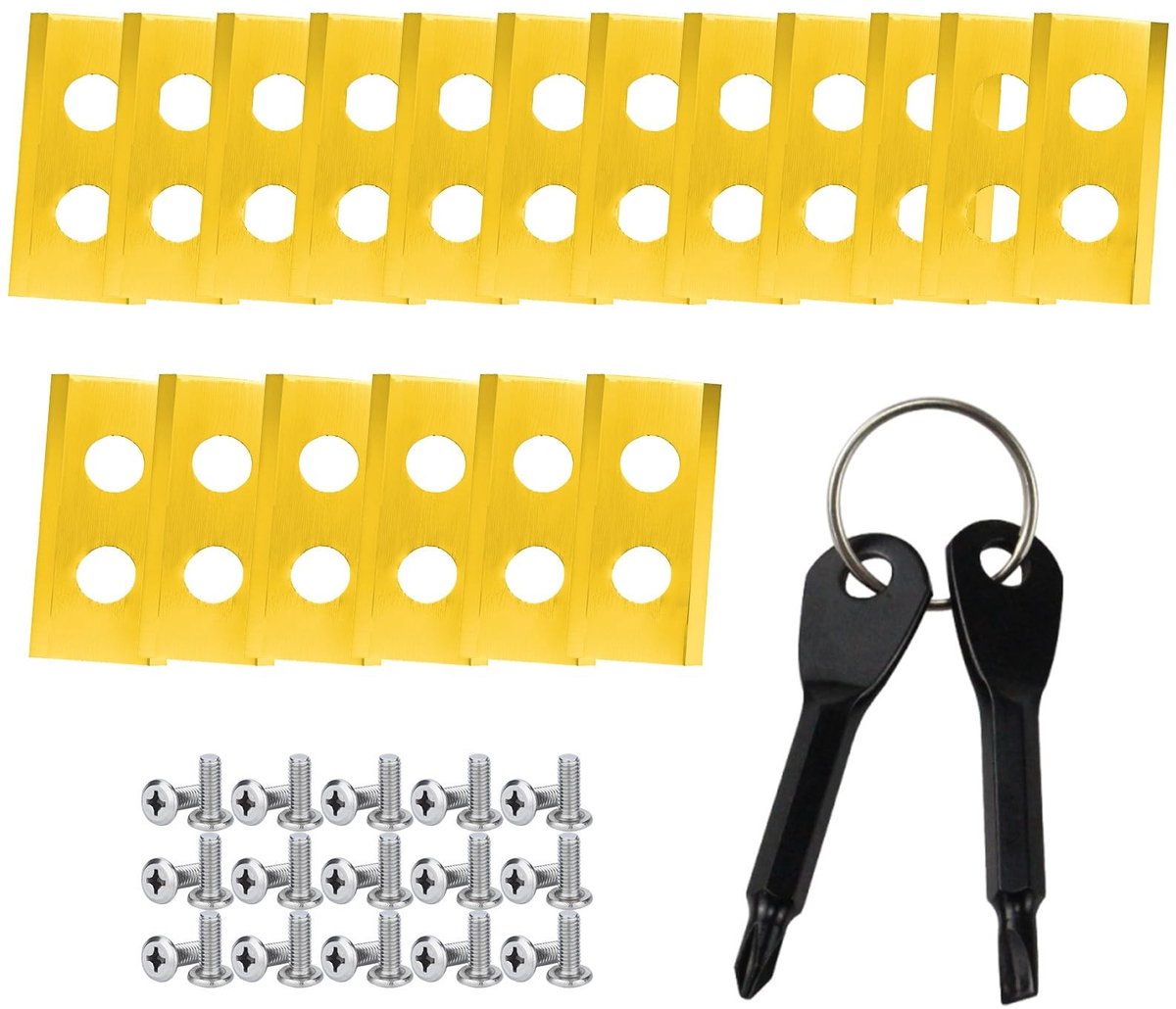 Dailygoods - 18 Stuks Reserve Messen voor Robotmaaier met Schroevenset