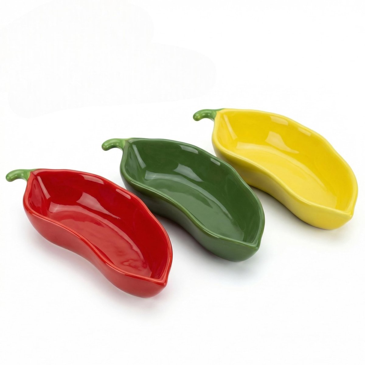 Dailygoods - Cosensi - Set van 3 Keramische Tapas Schalen met Paprika Design