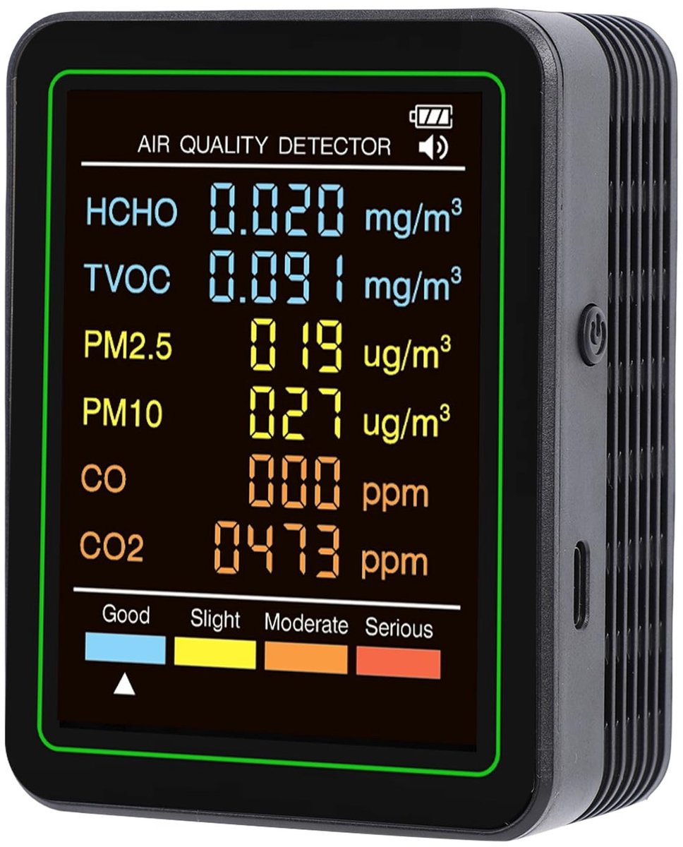 Dailygoods - 6-in-1 Luchtkwaliteitsmonitor met CO2-Detector