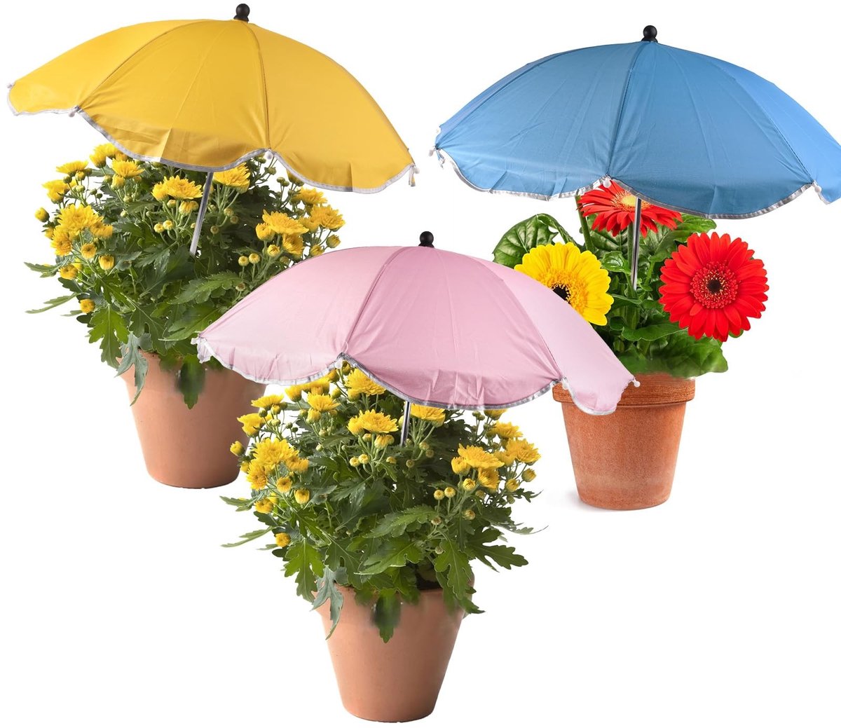 Dailygoods - 3 Stuks Plantenparaplu's voor Buitenplanten