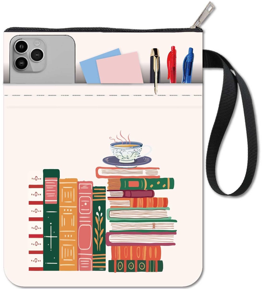 Dailygoods - Boekhoes met Ritssluiting voor Zakboeken
