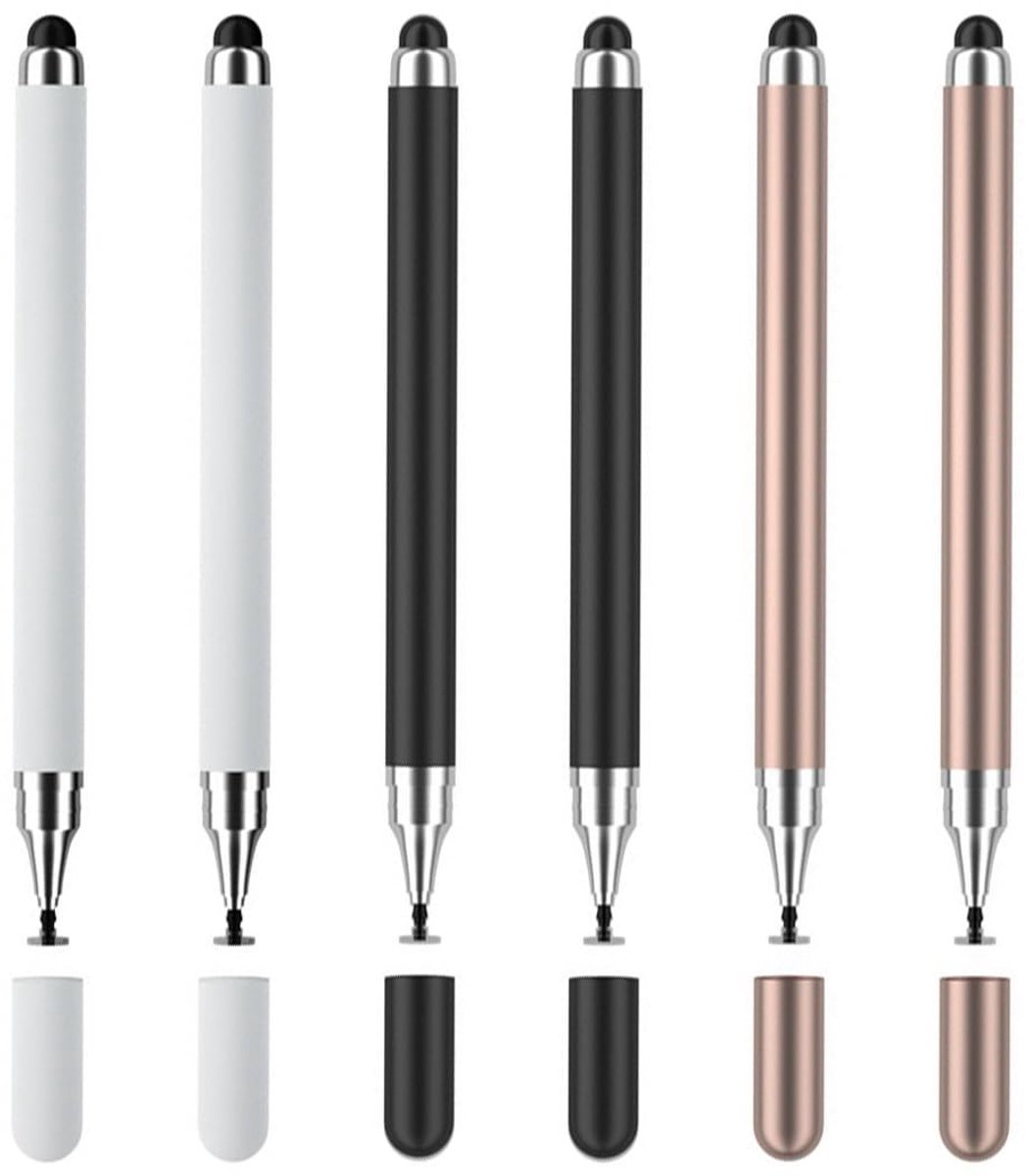 Dailygoods - 6 x Universele 2-in-1 Touchscreen Stylus voor Tablets en Smartphones