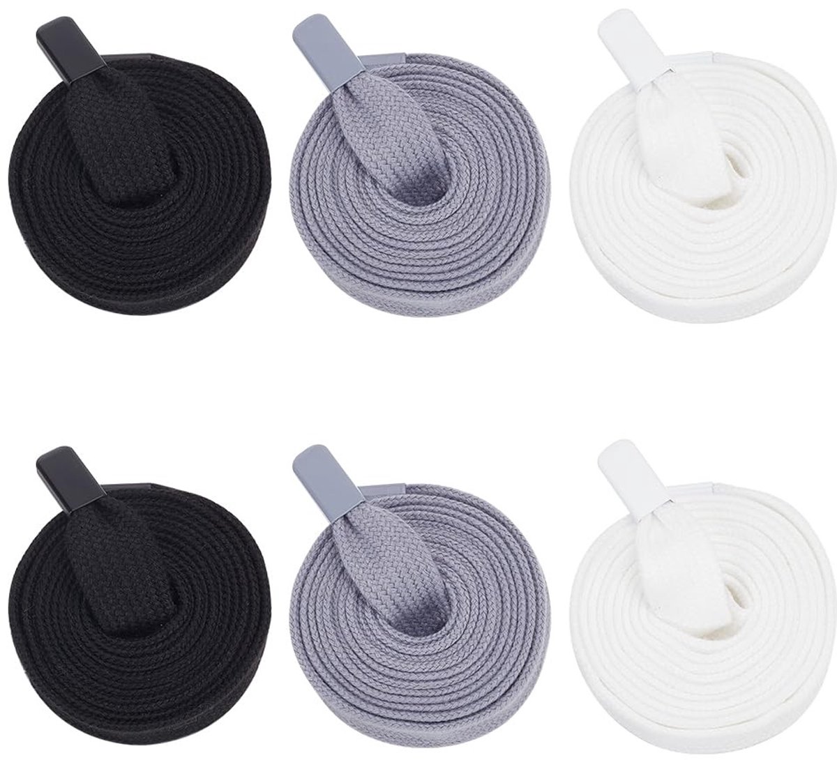 Dailygoods - Set van 6 Vervangende Koorden voor Kleding in 3 Kleuren