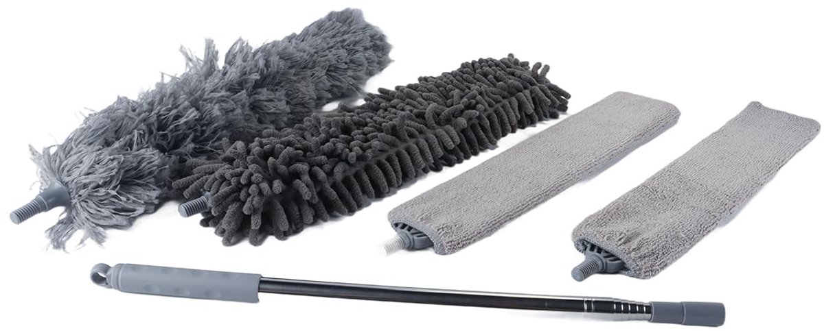 Dailygoods - 5-Delige Plumeauset met Telescopische Verlengstok