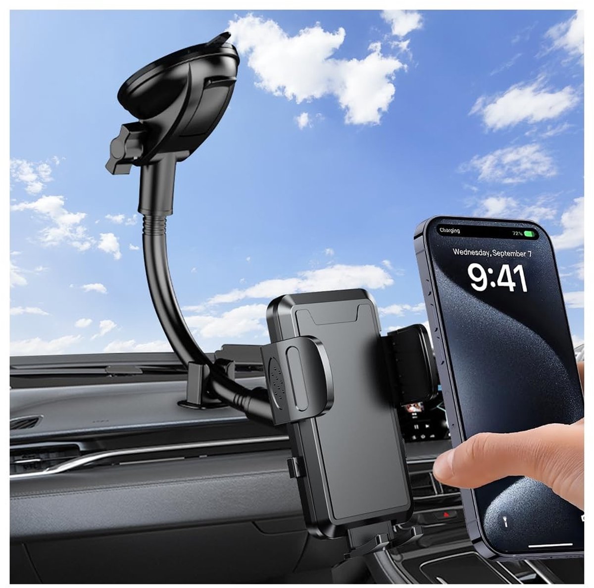 Dailygoods - Universele Autotelefoonhouder met 360° Rotatie