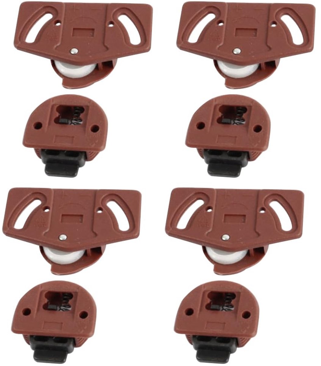 Dailygoods- Schuifdeurrol Pack van 4 - Hoogwaardig Kunststof - Geluidsreductie - Waterdicht - Corrosiebestendig - Lange Levensduur - Kastrol