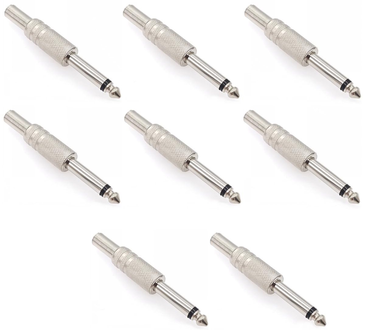 Dailygoods - 8X Audio 1/4" TS Monoplug voor Professionele Audioconnectiviteit