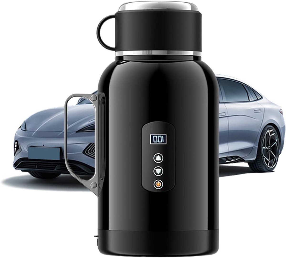 Elektrische Waterkoker - Auto Koker - Reizen en Werk - 12/24V Compatibel - 1500 ml - Zilver