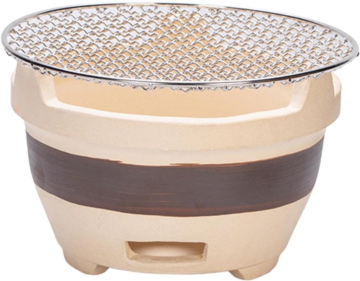 Houtskool Grill - Draagbare Barbecue - Buiten Koken - Klei Aardewerk - Compact - Stijl A