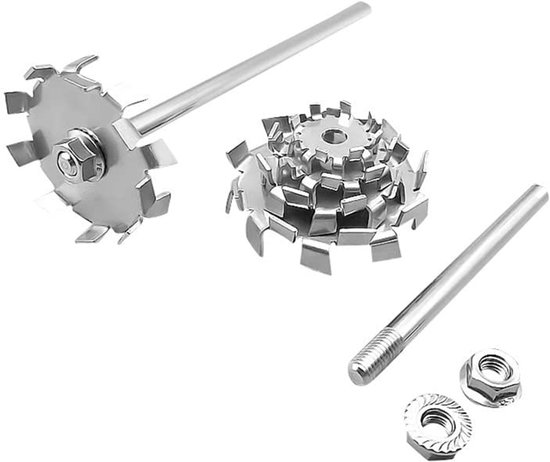 Roerbladen Lab - Dispersieplaat Peddel - Efficiënt Mengen - Duurzaam Roestvrij Staal - 3-10 cm - Zilver — afbeelding 4